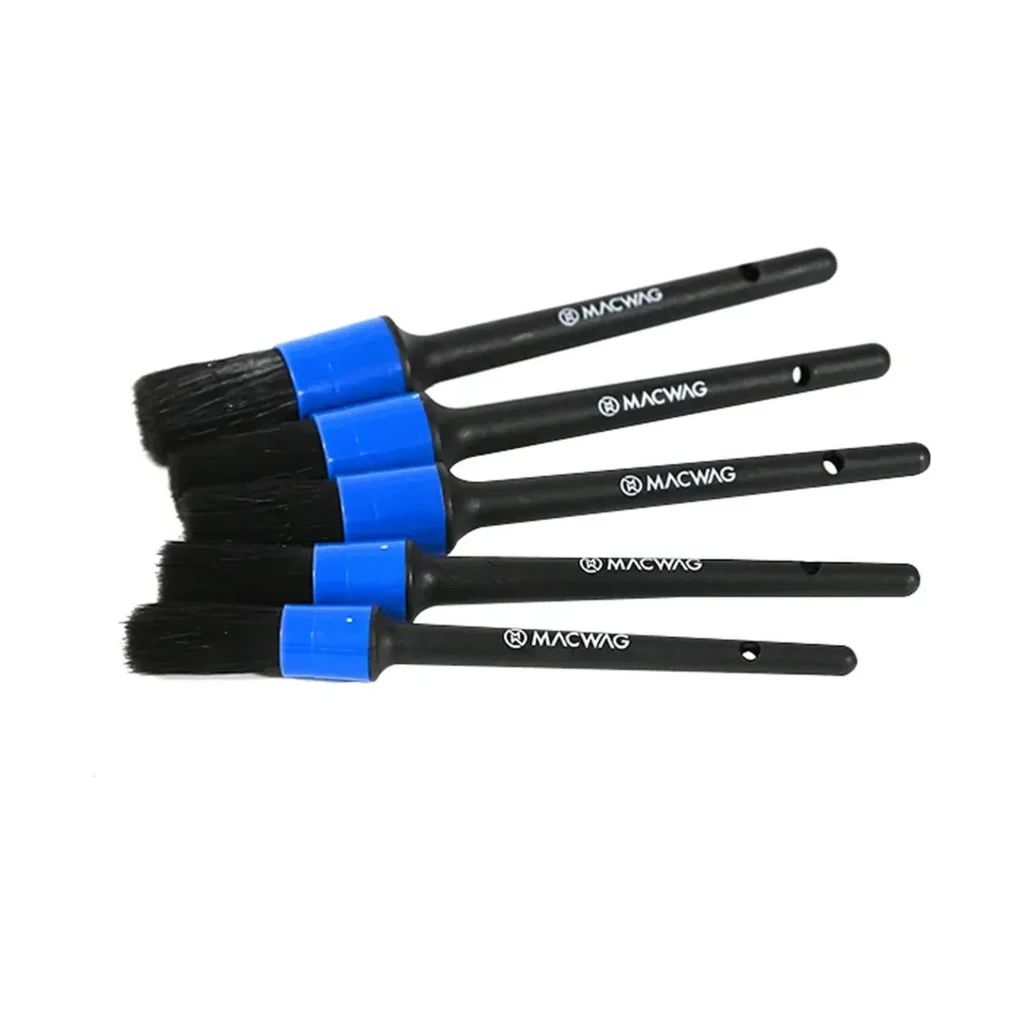 MacWag 5-TEILIGES DETAILPINSEL-SET (Wildschweinborsten) – Blau